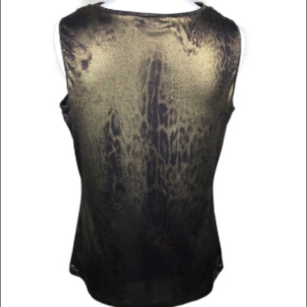 Calvin Klein Metallic Drape Neck Tank Small - Picture 3 of 8